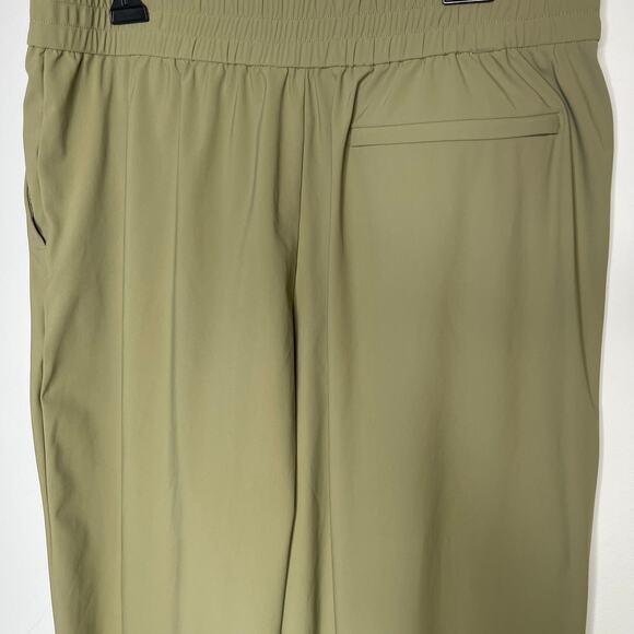 Athleta Pinnacle High Rise Trousers size 14 Olive Branch Green Wide Leg - Picture 7 of 12